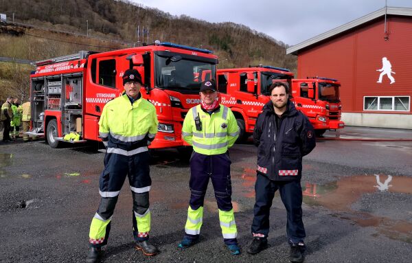 Fem nye bilar til brannvesenet