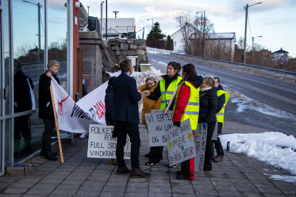 Protesterte mot vindkraft