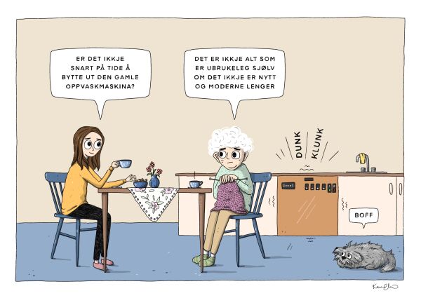 Om oppvaskmaskiner  og kaffikoppar