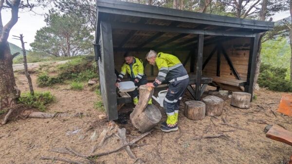 Branntilløp ved gapahuken på Åsen