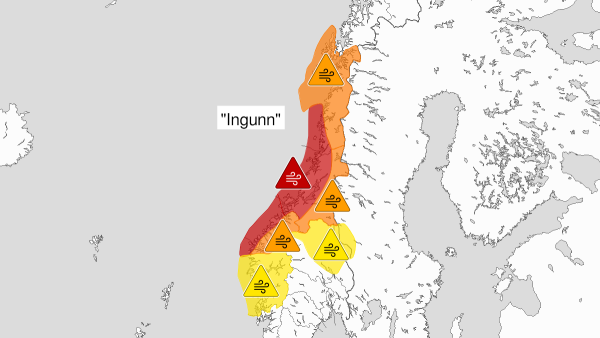 Ekstremvêret «Ingunn» traff lenger nord