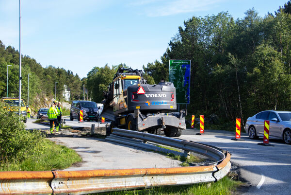 Difor var det vegarbeid her