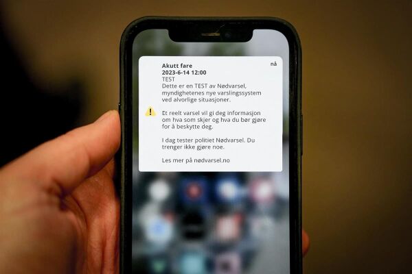 Testar nødvarselsystemet i dag
