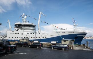 Geir er eit av 13 norske linefartøy som no fiskar i russisk sone