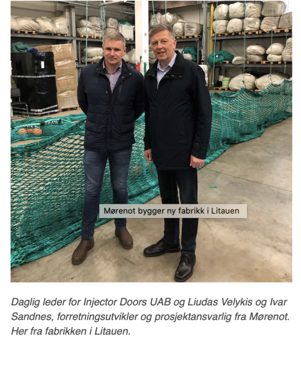 Mørenot bygg ny fabrikk i Litauen