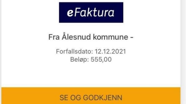 Kommunen stadfestar at faktura er ekte