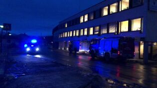 Brannutrykning på rådhuset i Brattvåg