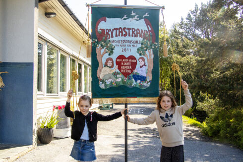 Skulen har fått ny fane i tide til nasjonaldagen