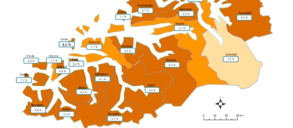 Sjukefråveret opp 3,9 prosent siste år