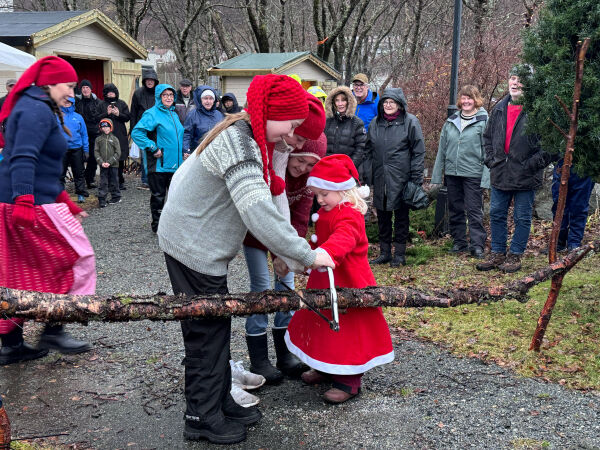 Trossa regn for julemarknad