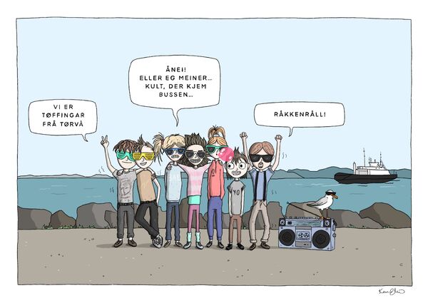 Praktbarn på presteleir